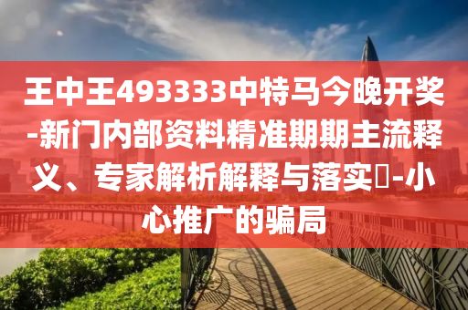 王中王493333中特馬今晚開獎-新門內部資料精準期期主流釋義、專家解析解釋與落實?-小心推廣的騙局